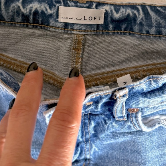 LOFT High Waist Straight Crop Jeans Size 2/26 - Picture 3 of 5
